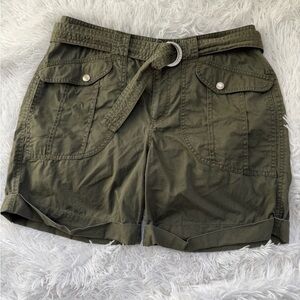 Casual Olive Cargo Shorts for Women